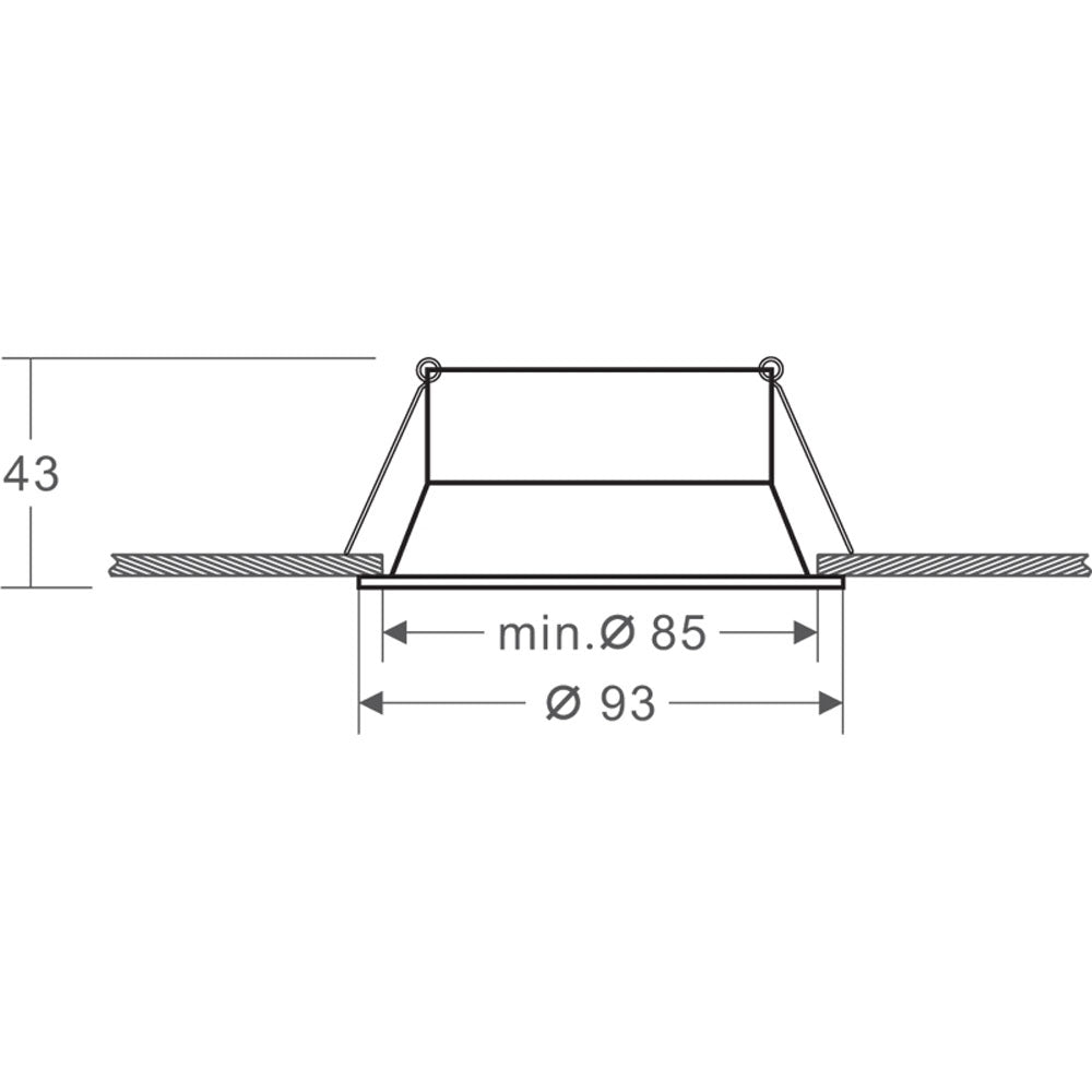 Deko-Light Einbauring Auva rund 12V GU5.3/MR16 max.35W ws
