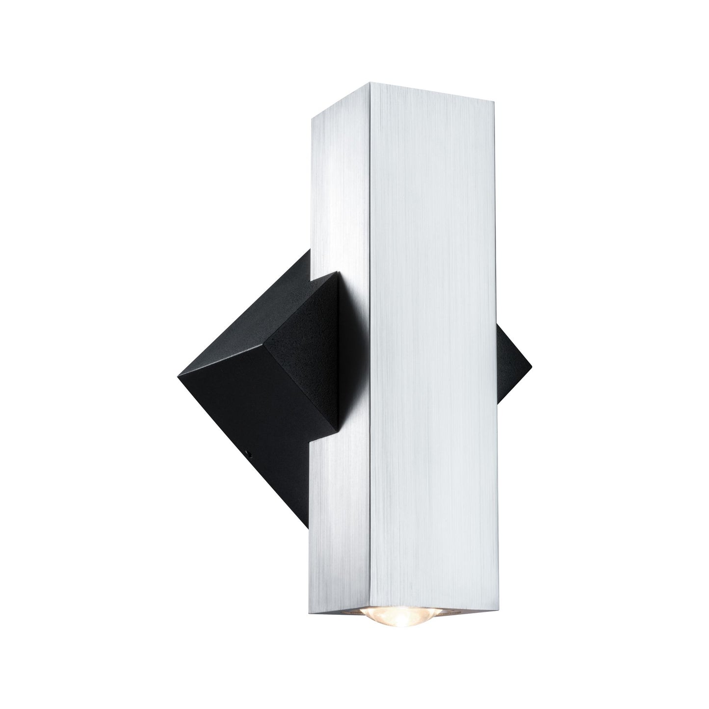 Paulmann ABL Set 2Flame LED 2x3,2W 230V IP44 eckig Schwarz/Alu gebürstet Alu