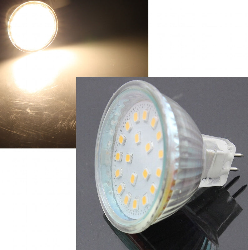 LED Strahler MR16 "H40 SMD" 120°, 3000k, 280lm, 12V/3W, warmweiß