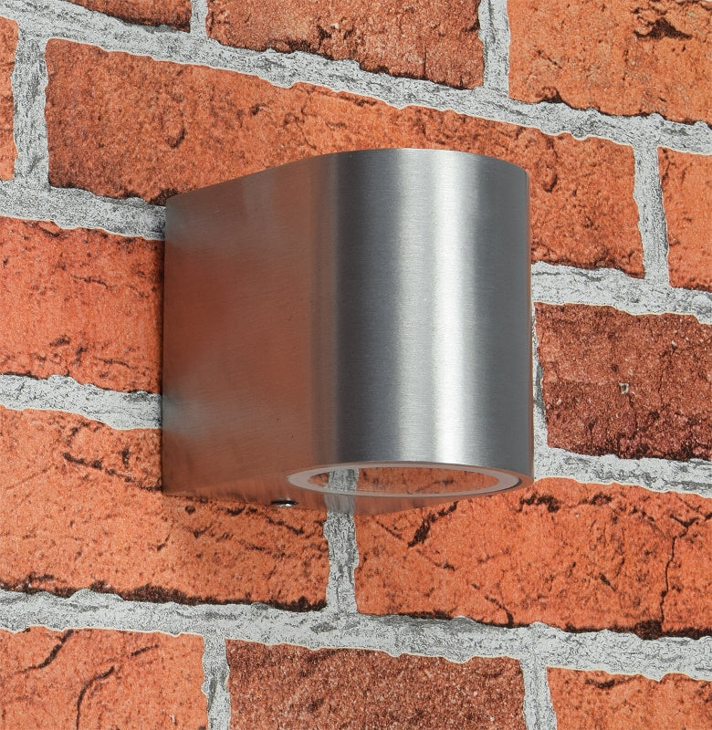 LED-Wandleuchte "CTW-1" für 1x GU10, IP44, Edelstahl poliert