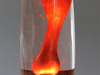 Lavalampe metallic rot / schwarz 40 cm