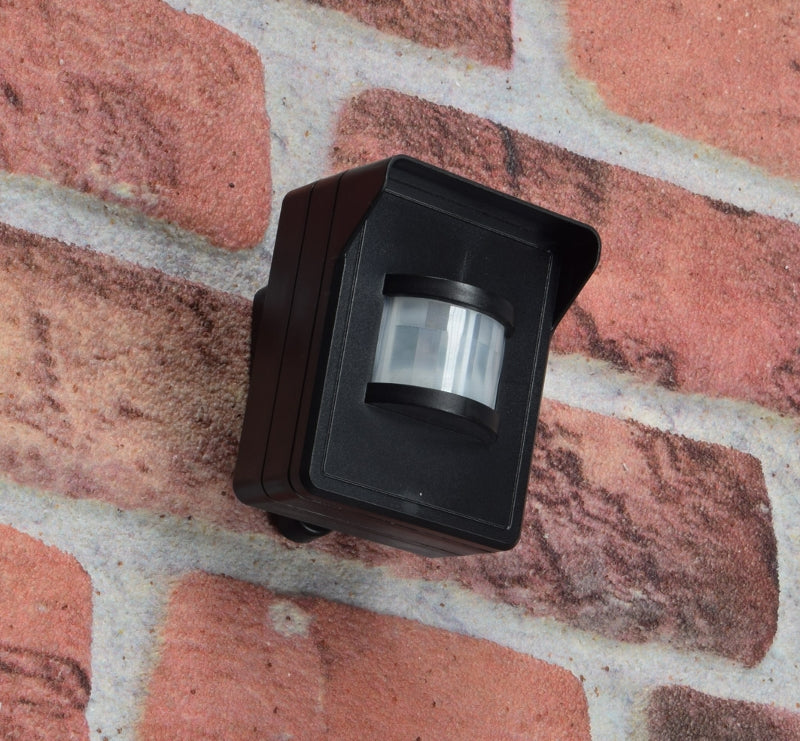 Funk-Bewegungsmelder für "Pilota Casa" IP44, 90°/8m PIR, schwarz, Aufputz