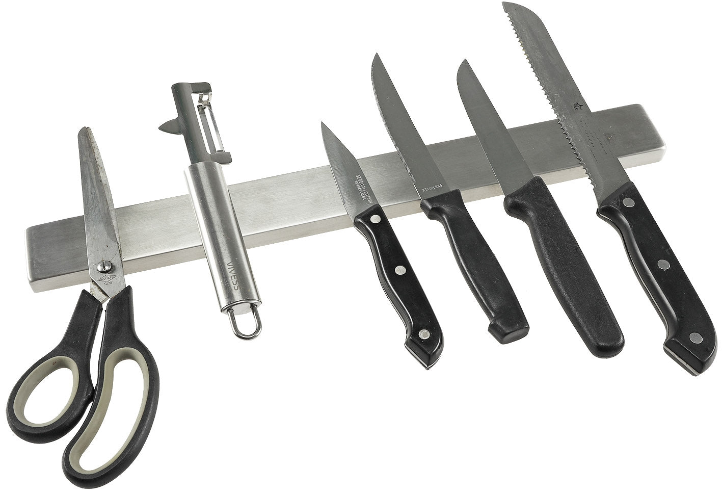 Magnetleiste 410x40x15mm Tragkraft für 15Kg, Edelstahl Front
