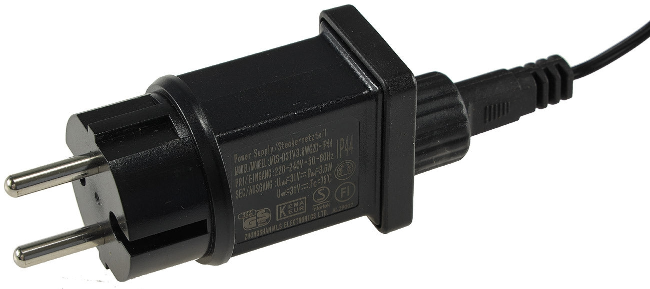 LED Aussen-Lichterkette "CT-ALK040" 4m warmweiß, Kabel schwarz, IP44, 40 LEDs