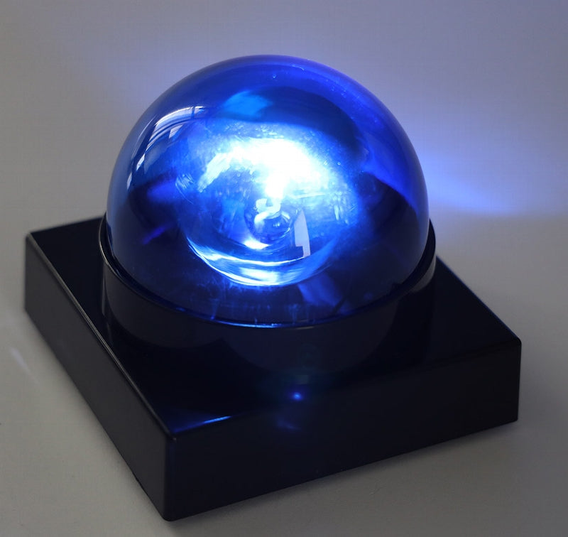 LED Polizeilicht Buzzer BLAU Batteriebetrieb, 12x12x10cm
