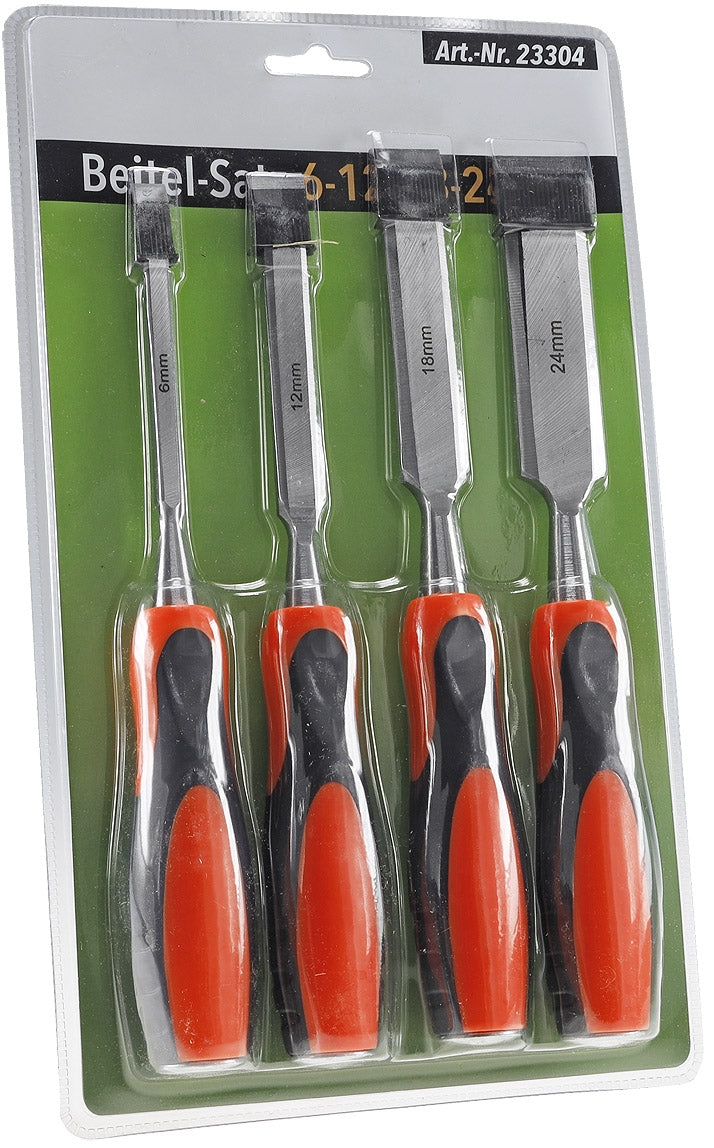 Stechbeitel Set, 4-teilig CRV, 6, 12, 18, 24mm