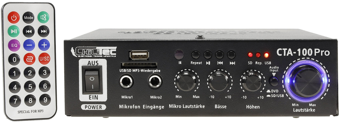 HiFi-Verstärker "CTA-100 Pro" 100W 1x Line IN, USB/SD, FB, Bluetooth
