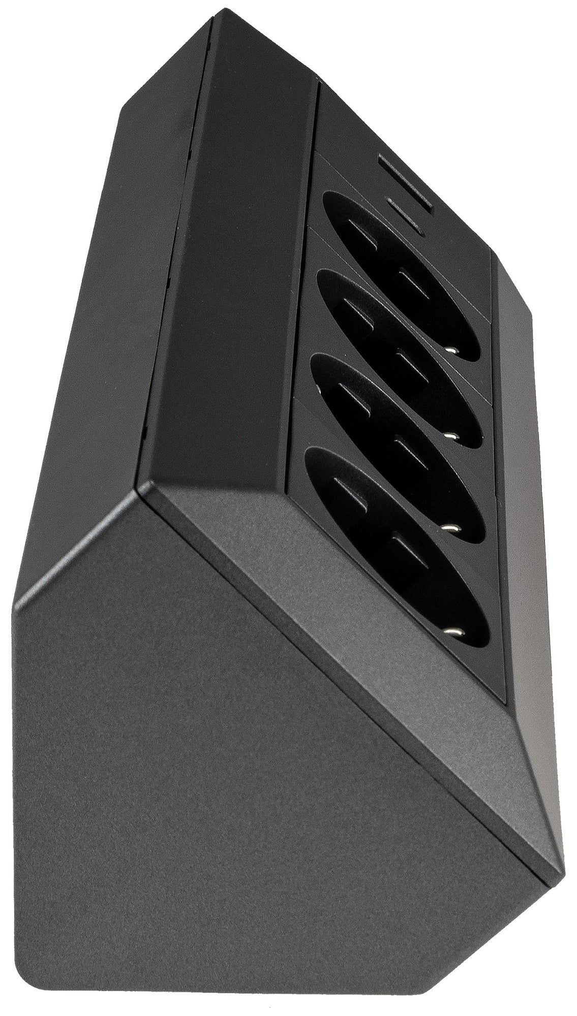 4-fach Steckdosenblock, USB-A+C, anthraz 250V~/ 16A, Aufbaumontage, USB 3,1A, PD