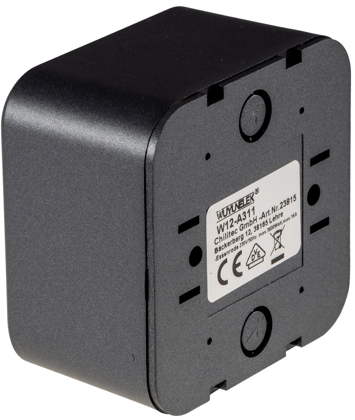 FASKO Schutzkontakt-Steckdose, Anthrazit 250V~/ 16A, Aufputz, Schraubanschluss