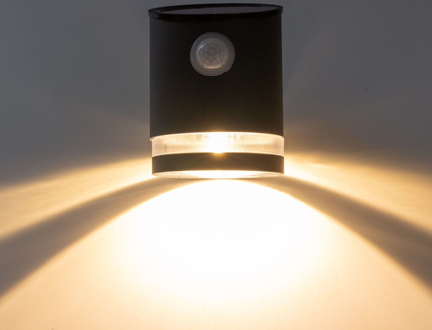 LED Solar Wandleuchte "SWL 119-A" PIR Bewegungsmelder, IP44, anthrazit