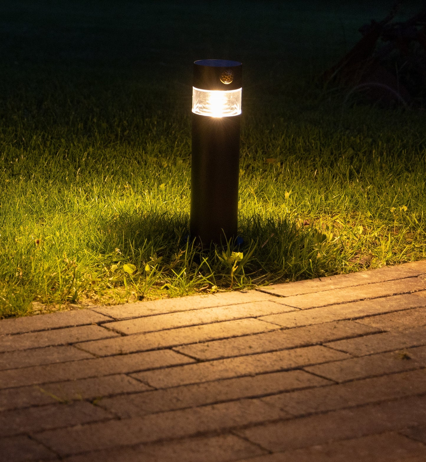 LED Solar Wegeleuchte "SWL-AS30" IP44, warmweiß 3000K, PIR Sensor, 30cm