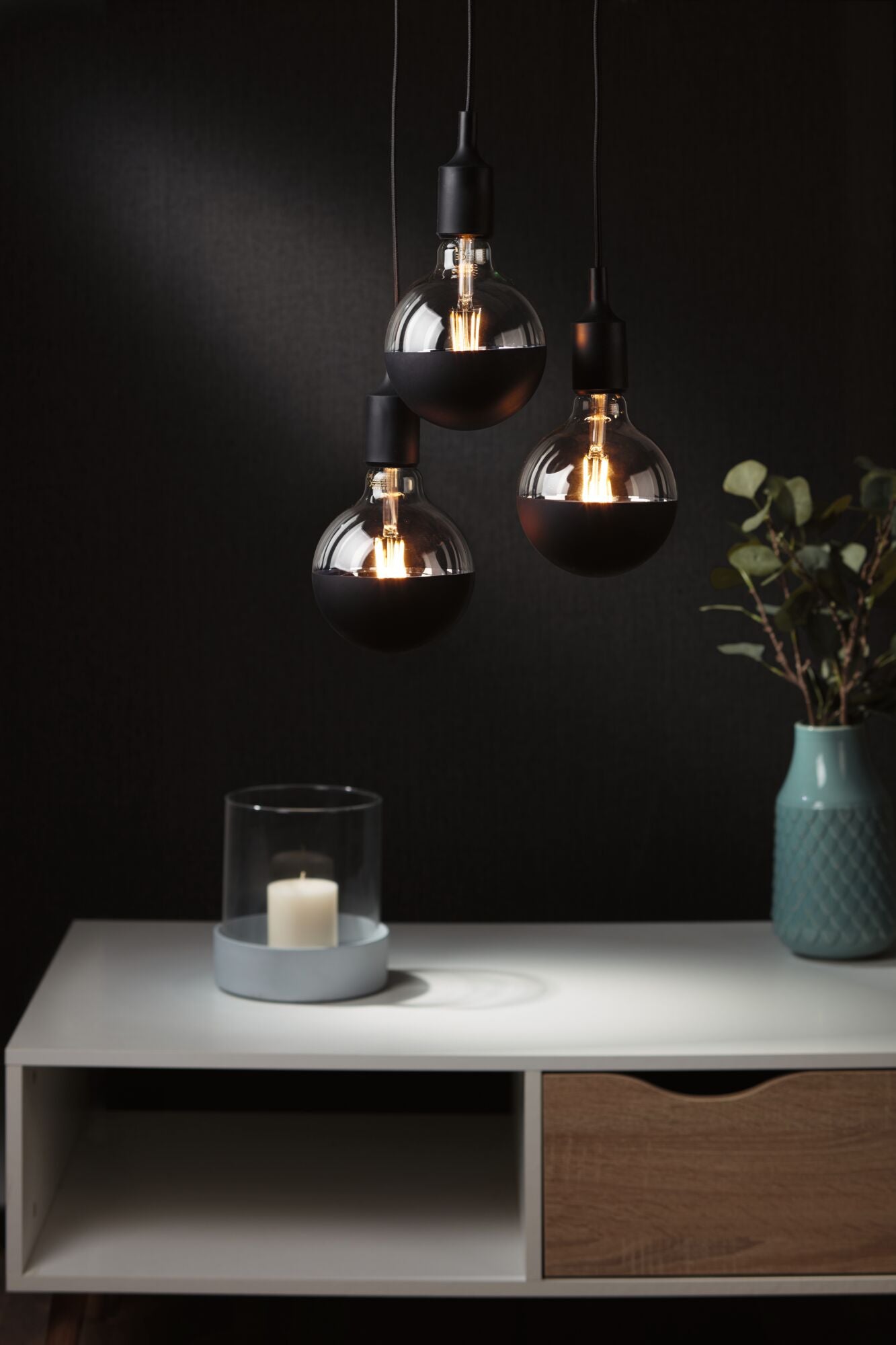 Paulmann LED Globe 6,5 Watt E27 Kopfspiegel Schwarz matt Warmweiß dimmbar