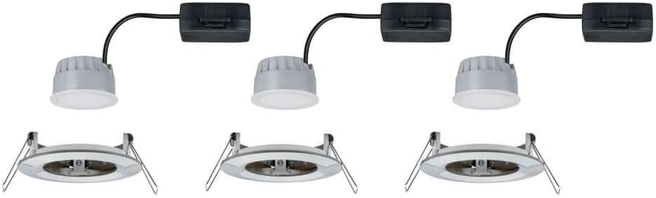 Paulmann EBL Set Nova Coin 3-stepdim rd starr LED 3x6,5W 2700K 230V Eisen geb/Alu