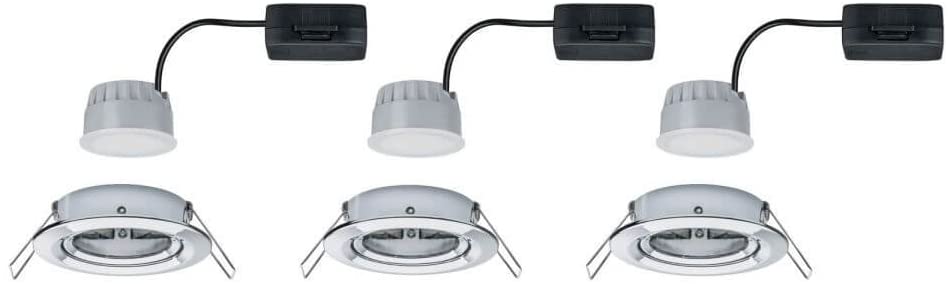 Paulmann EBL Set Nova Coin 3-stepdim rd schw LED 3x6,5W 2700K 230V Chrom/Alu