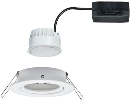 Paulmann EBL Set Nova Coin rund schwenkbar LED 1x6,5W 2700K 230V Weiß matt/Alu
