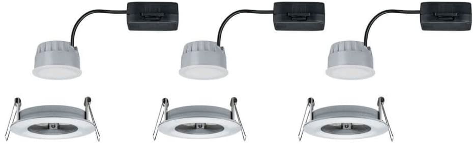 Paulmann EBL Set Nova Coin 3-stepdim rd starr LED 3x6,5W 2700K 230V Alu ged/Alu