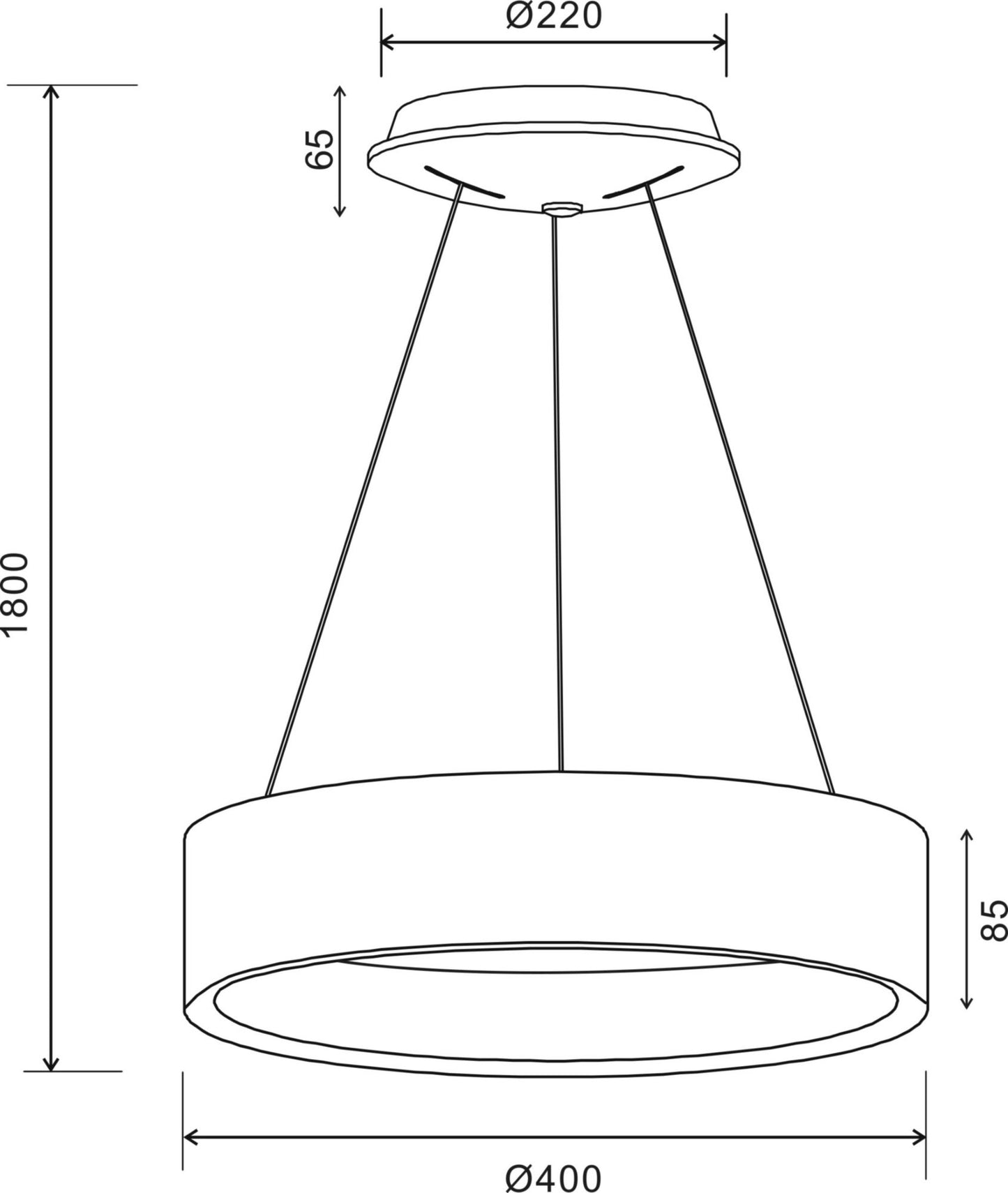 Deko-Light Sculptoris 400 mm, 30 W, DIM, 3000/4000 K, Schwarz
