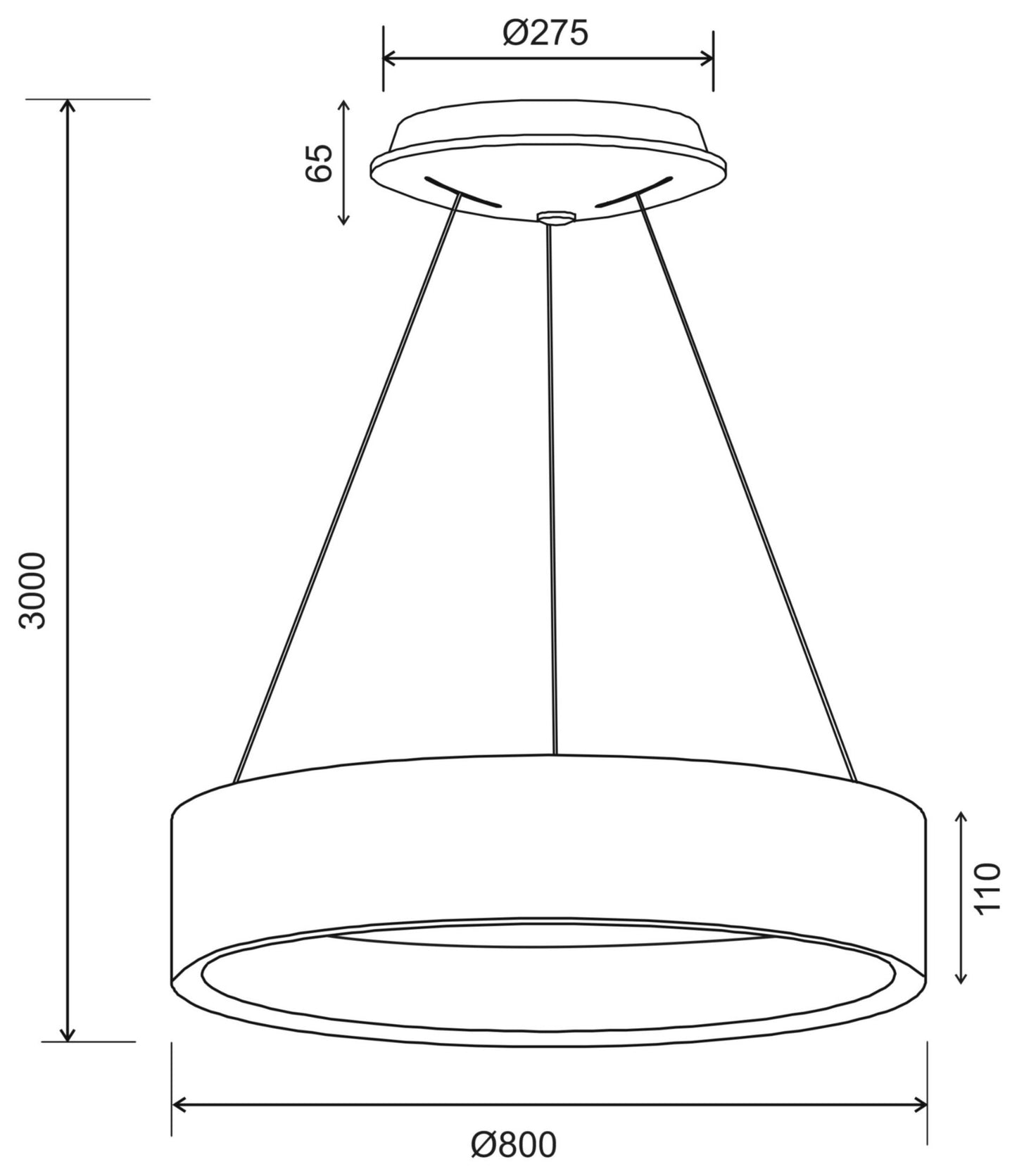 Deko-Light Sculptoris 800 mm, 60 W, DIM, 3000/4000 K, Schwarz