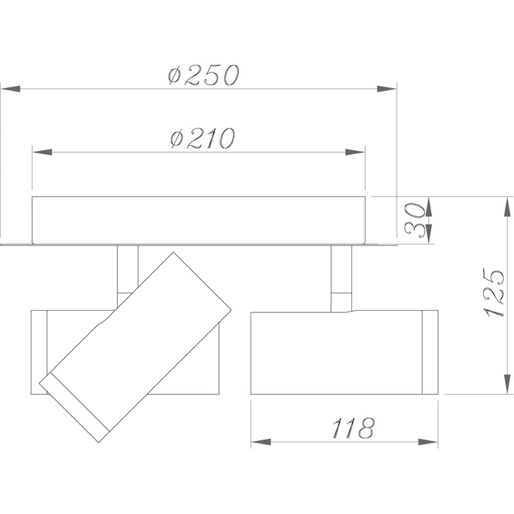 DEKO-LIGHT 348035 LED Deckenaufbl. ws.matt ww. 16W 348035