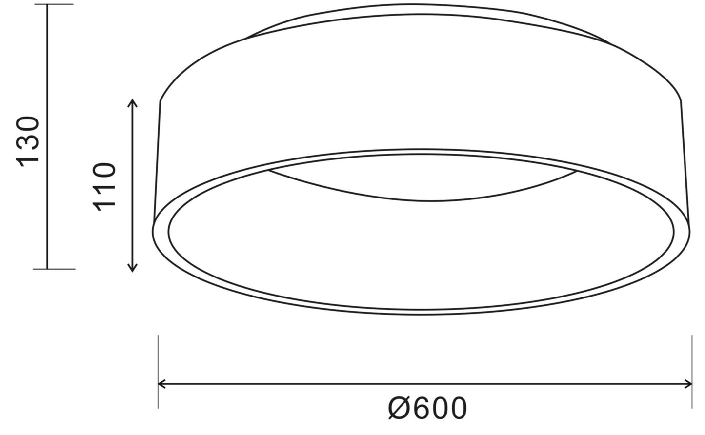 Deko-Light Sculptoris 600 mm, 42 W, DIM, 3000/4000 K, Weiß