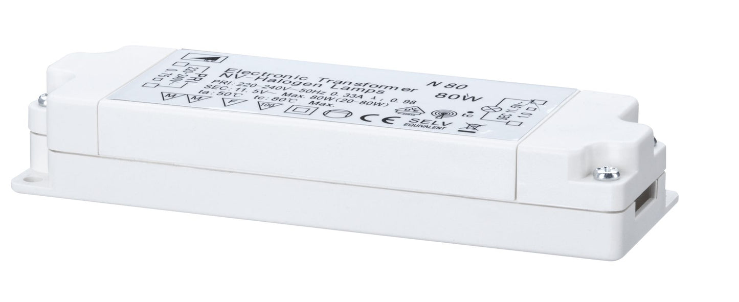 TIP Nice Price VDE Elektroniktrafo 20-80W 230/12V 80VA Weiß