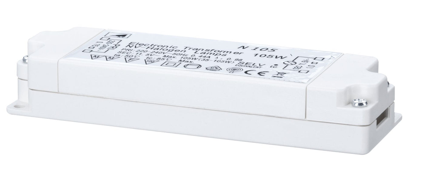 TIP Nice Price VDE Elektroniktrafo 35-105W 230/12V 105VA Weiß