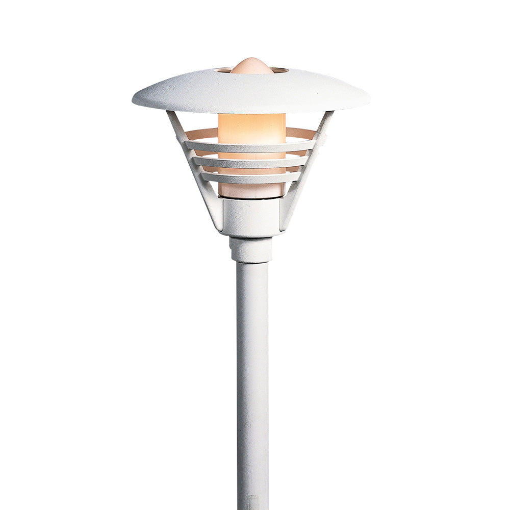 Konstsmide Gartenleuchte Gemini matt weiss, opales Glas