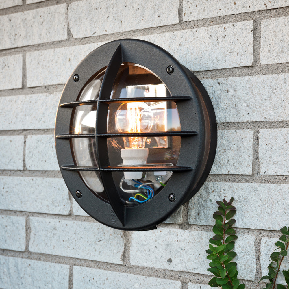 Konstsmide Wandleuchte, Oden, klares Glas