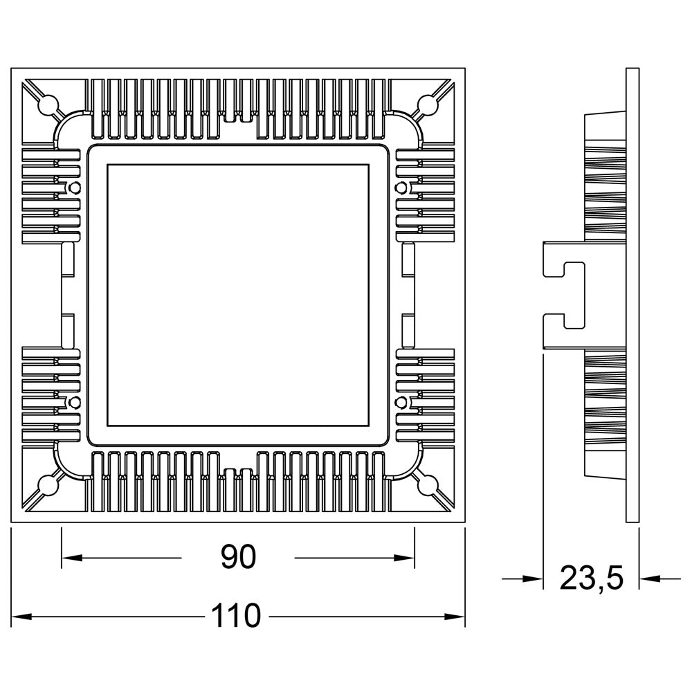 Deko-Light LED Panel Square 8 7W silberfarben