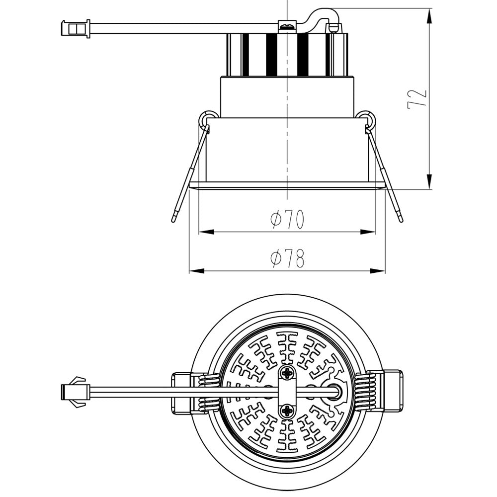Deko-Light Downlight / Deckeneinbaustrahler Orionis 17-19V 6,50W 2700K 645lm Weiss