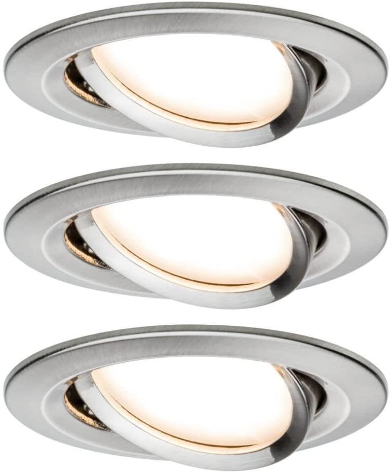 Paulmann EBL Set Nova Coin rund schwenkbar LED 3x6,5W 2700K 230V Eisen geb/Alu