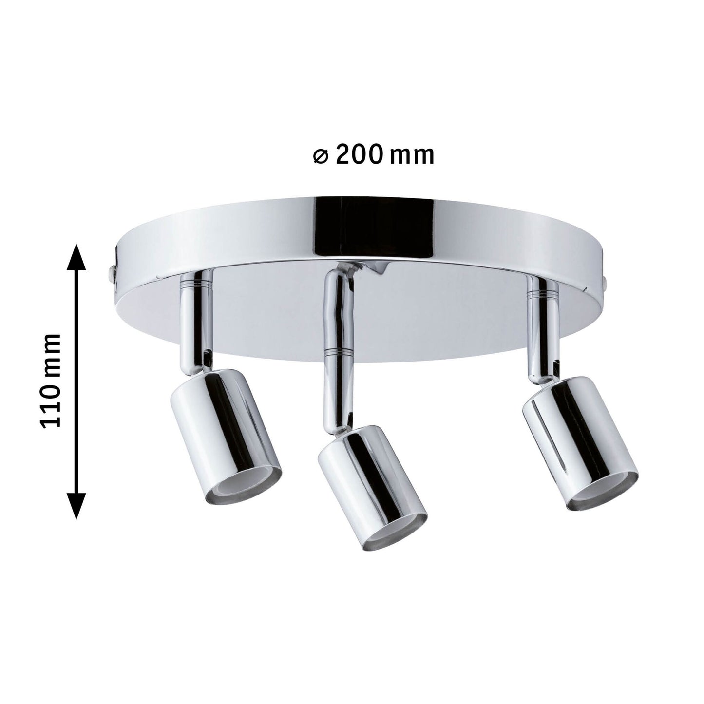 Paulmann Spotlight Carolina IP44 GU10 230V max. 3x10W dimmbar Chrom