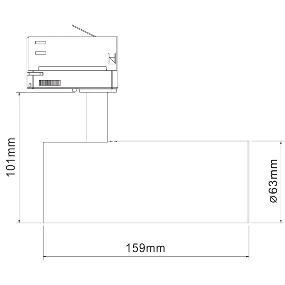 DEKO-LIGHT 707023 LED 3-Ph.Strahler ws-matt nw. 15W 707023
