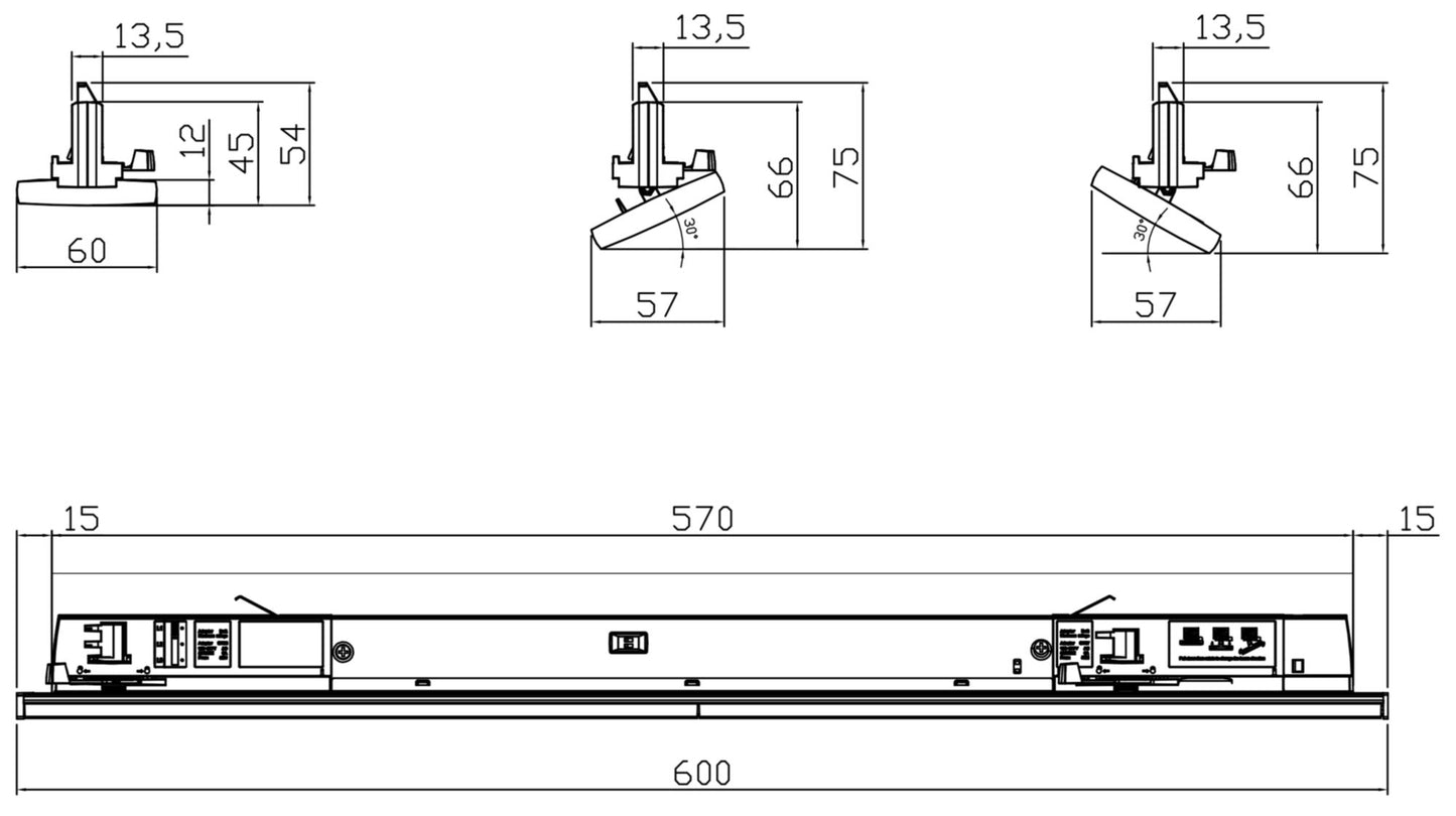 Deko-Light Linear Pro, Tilt, 20 W, 3000 K, Weiß