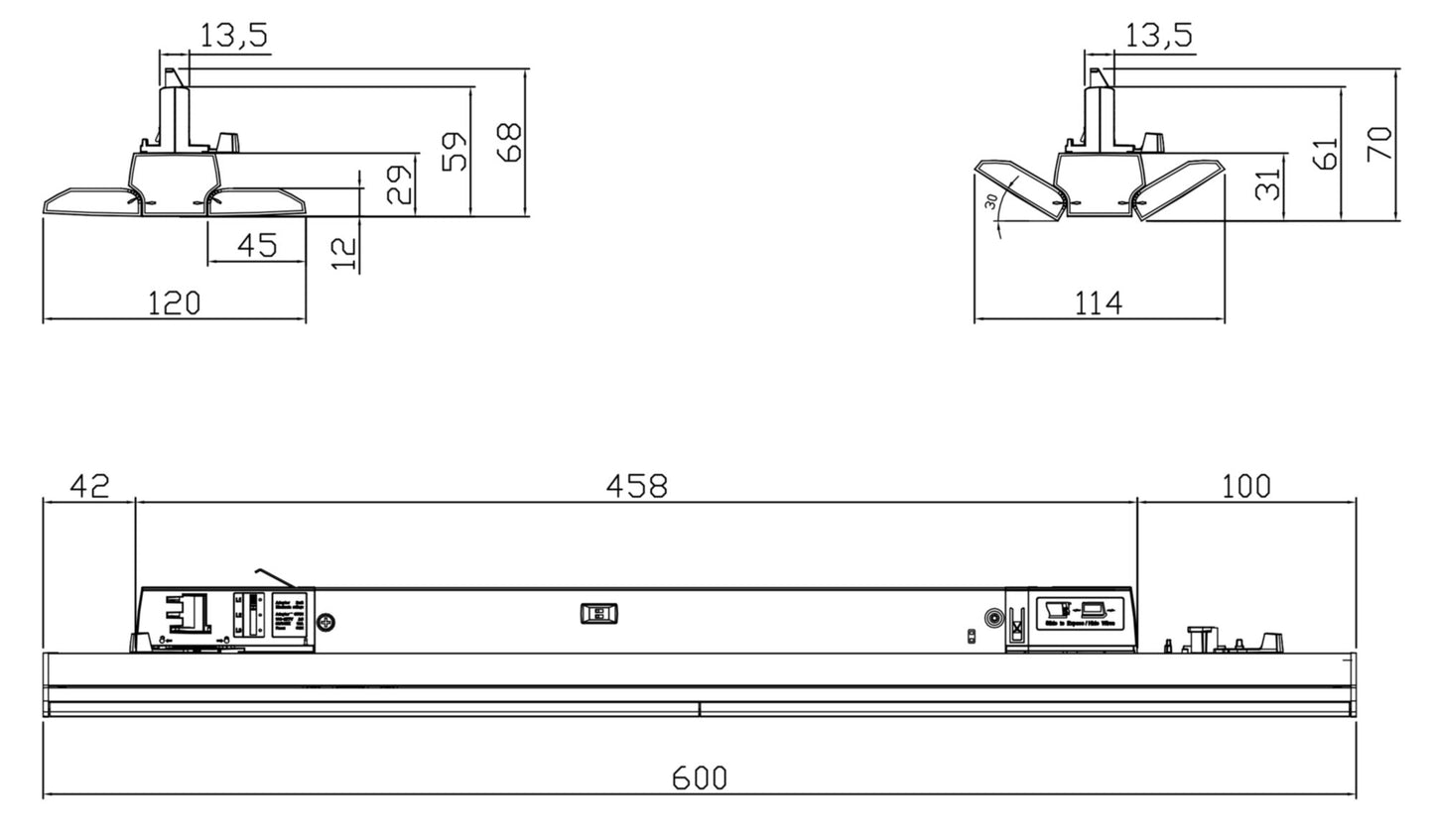 Deko-Light Linear Pro, Fold, 20 W, 3000 K, Schwarz