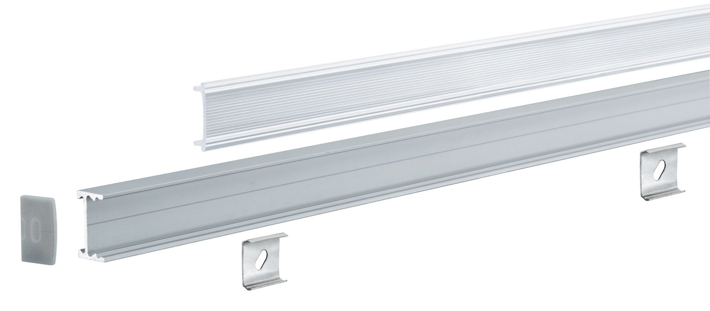 Paulmann Function Square Profil Diffusor 200cm Alu eloxiert Satin Alu Kunststoff
