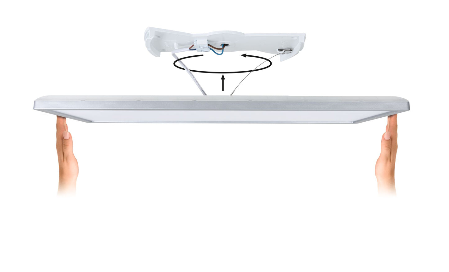 Paulmann LED Panel Atria Shine Backlight IP44 eckig 293x293mm 4000K Holzoptik