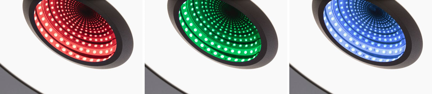 Paulmann LED Deckenleuchte Spaceglow RGB+ 1400lm 230V 21W dimmbar Schwarz matt