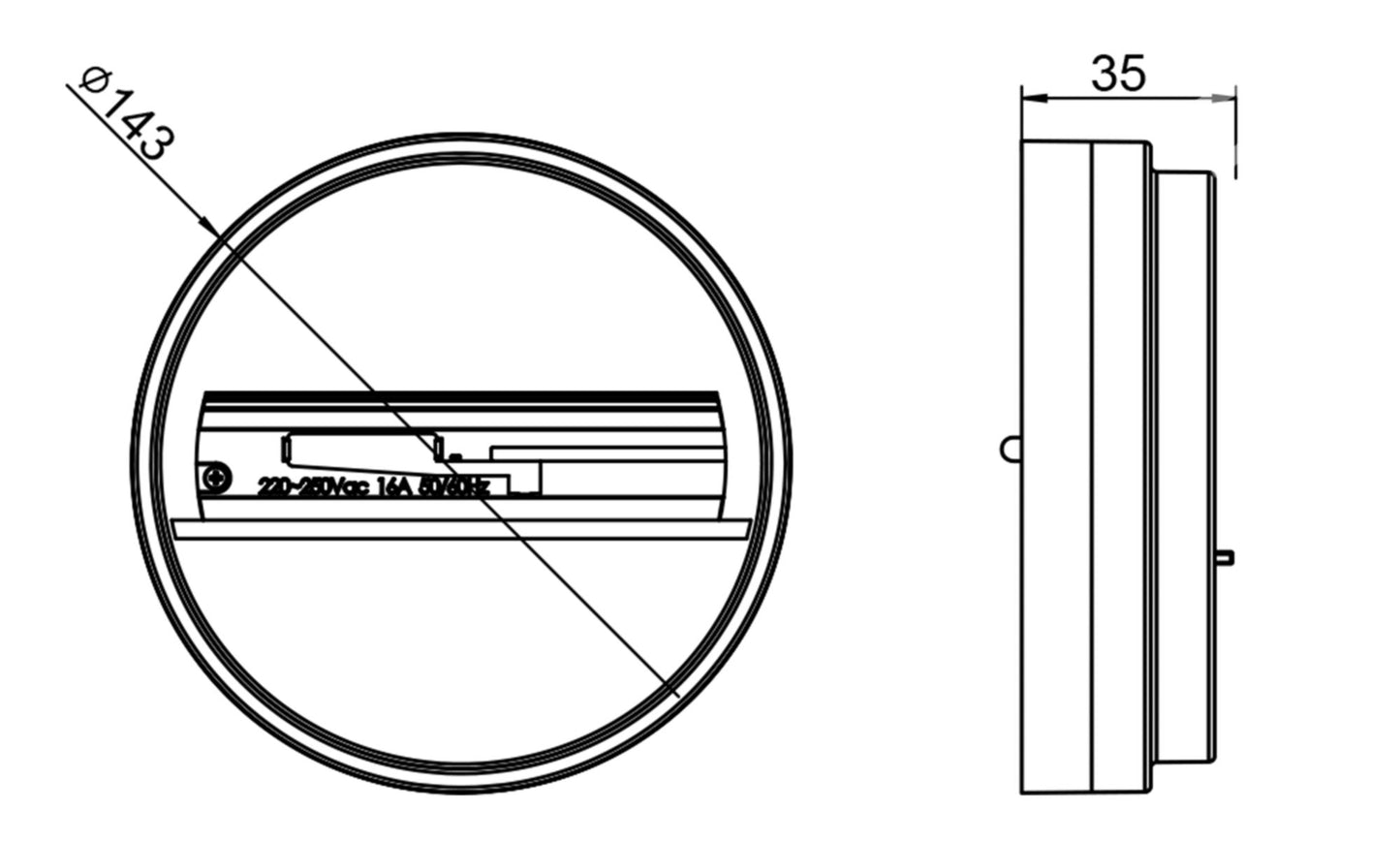 Deko-Light D Line DALI Aufbau-Adapter für Leuchten, weiß