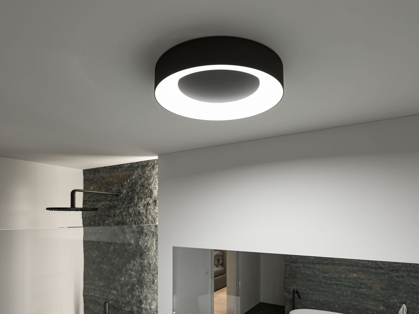 Paulmann LED Deckenleuchte Casca IP44 White Switch 2100lm 230V 23W Schwarz matt