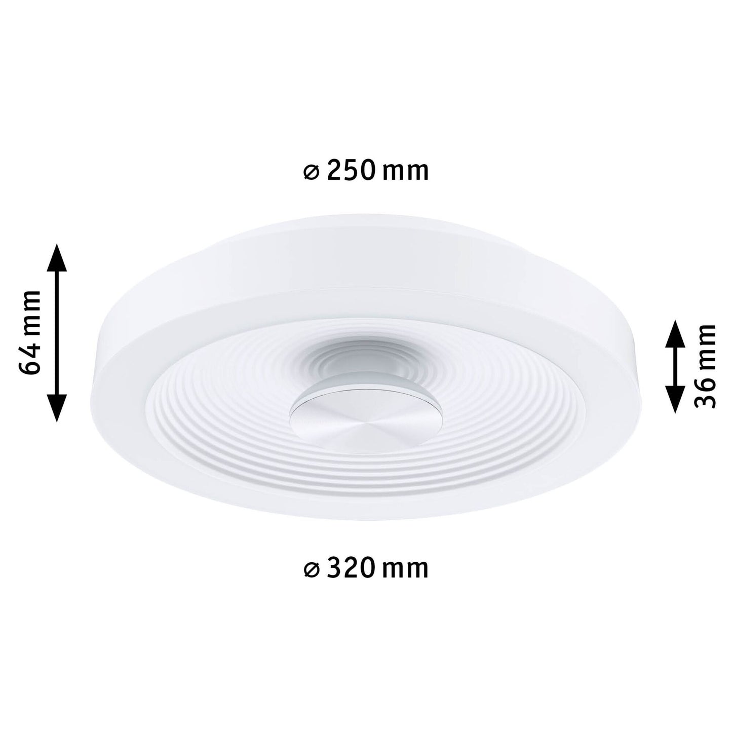 Paulmann LED Deckenleuchte Volea IP44 3000K 470lm / 1650lm 230V 3,5W / 13W dimmbar Weiß#Silber