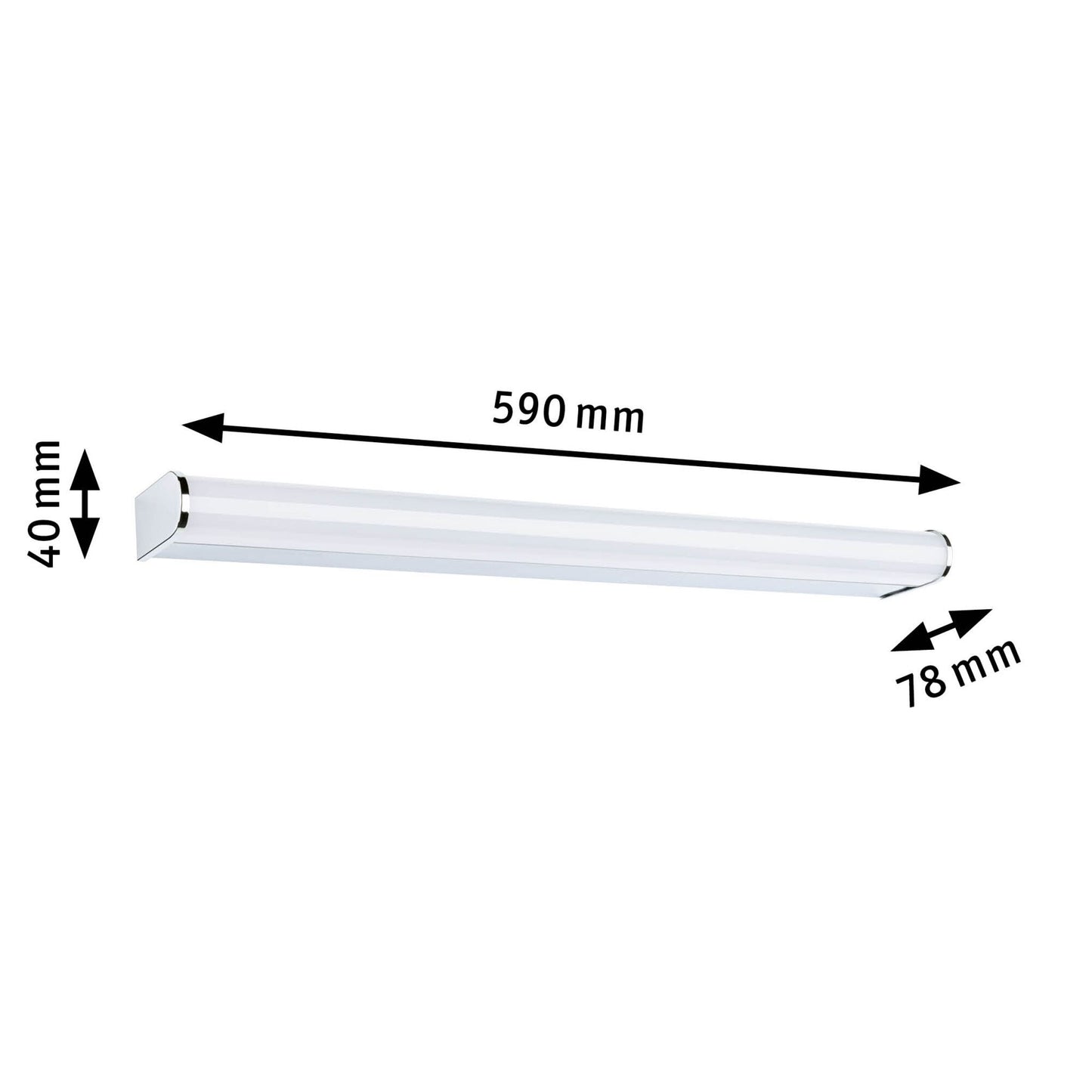Paulmann LED Wandleuchte Arneb IP44 3000K 1000lm 230V 12,5W Chrom