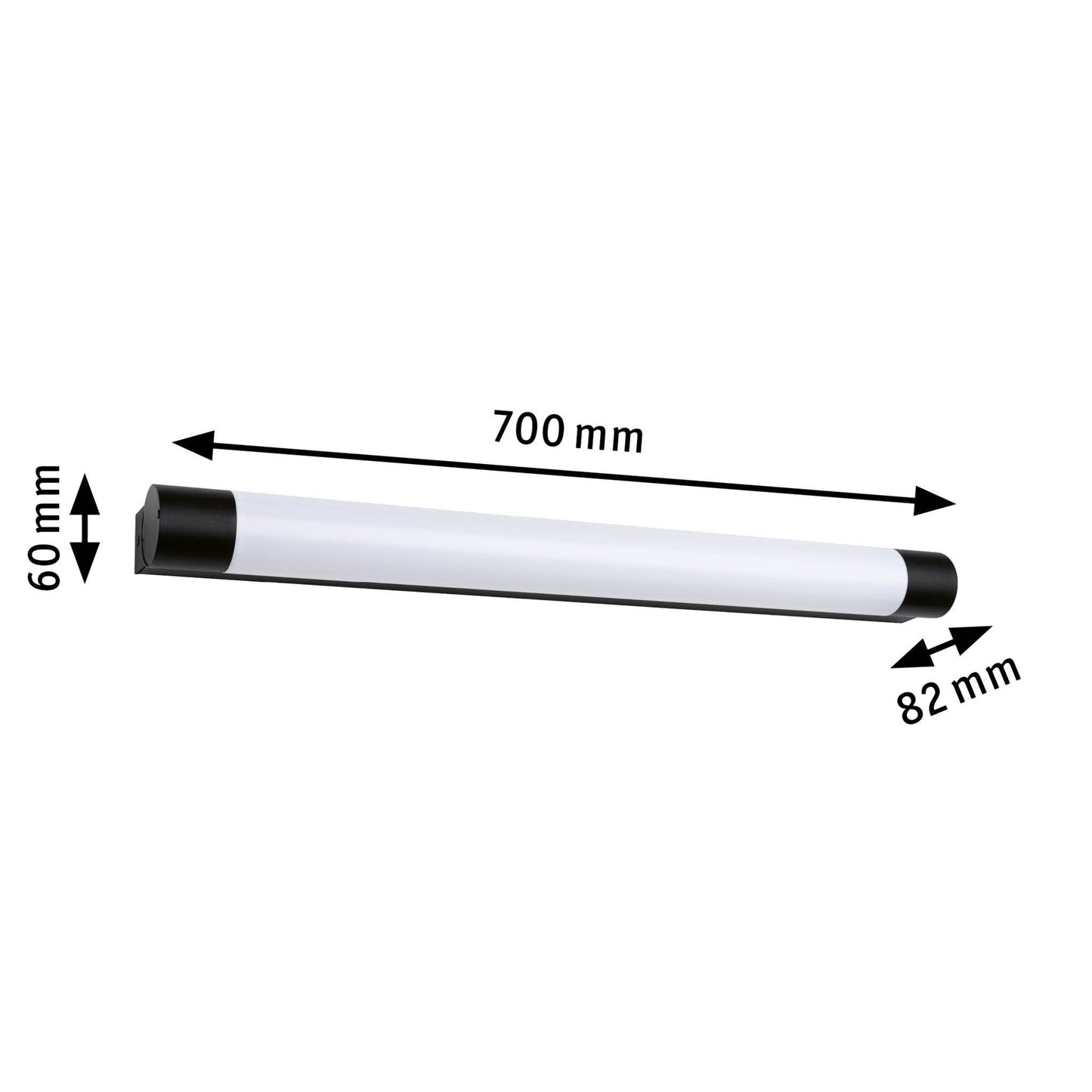Paulmann LED Spiegelleuchte Orgon IP44 3000K 850lm 230V 10,5W Schwarz
