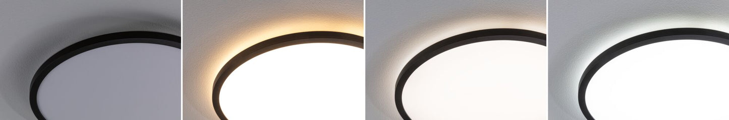 Paulmann LED Panel Atria Shine IP44 rund 398mm 20,8W 2800lm White Switch Schwarz