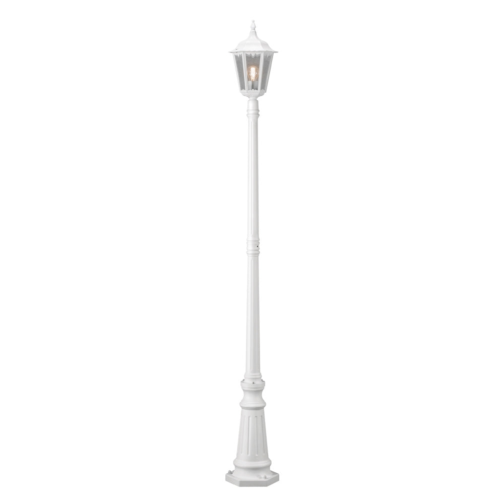 Konstsmide Stehleuchte Firenze, weiss matt, 1.flg., klares Glas