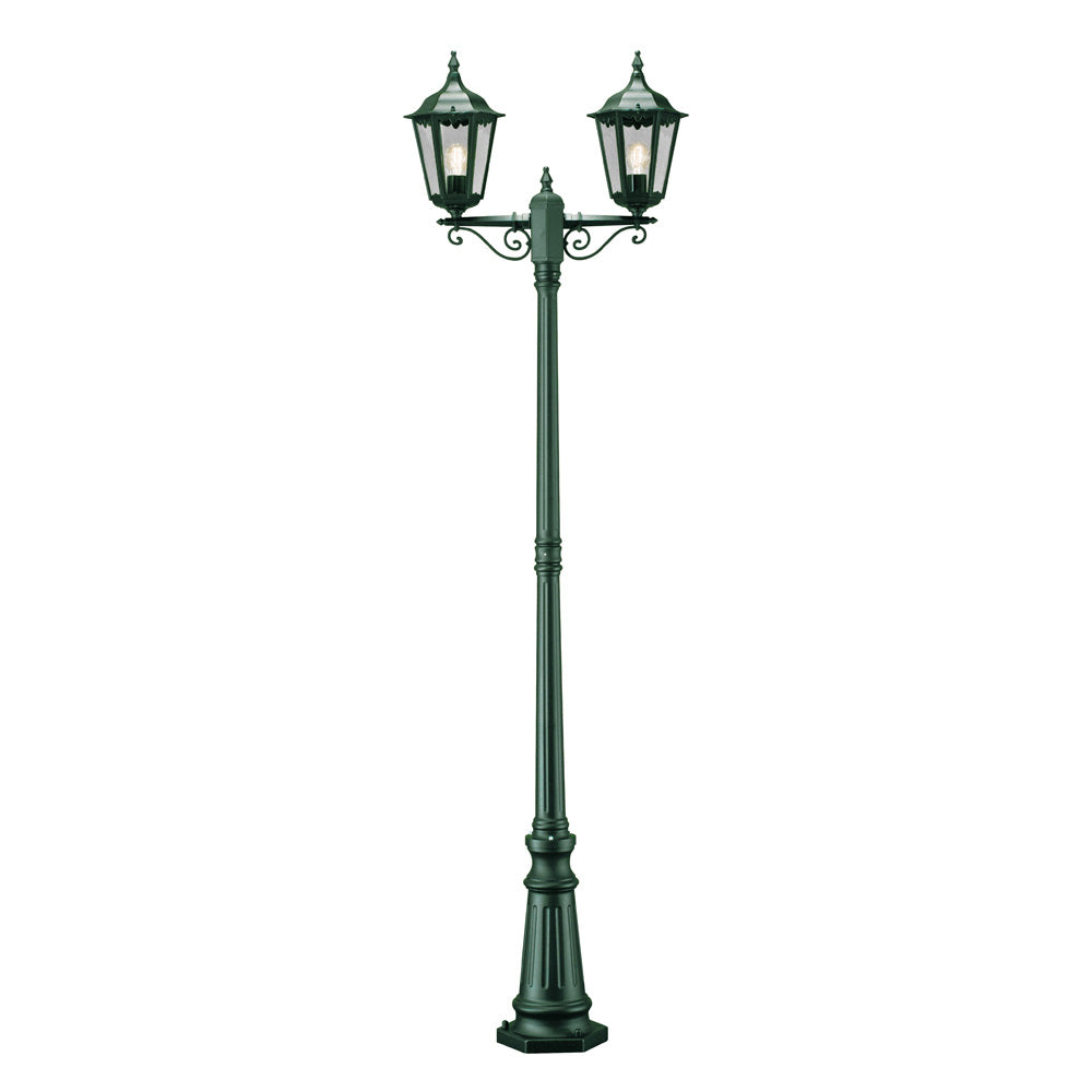 Konstsmide Stehleuchte Firenze, grün, 2.flg., klares Glas