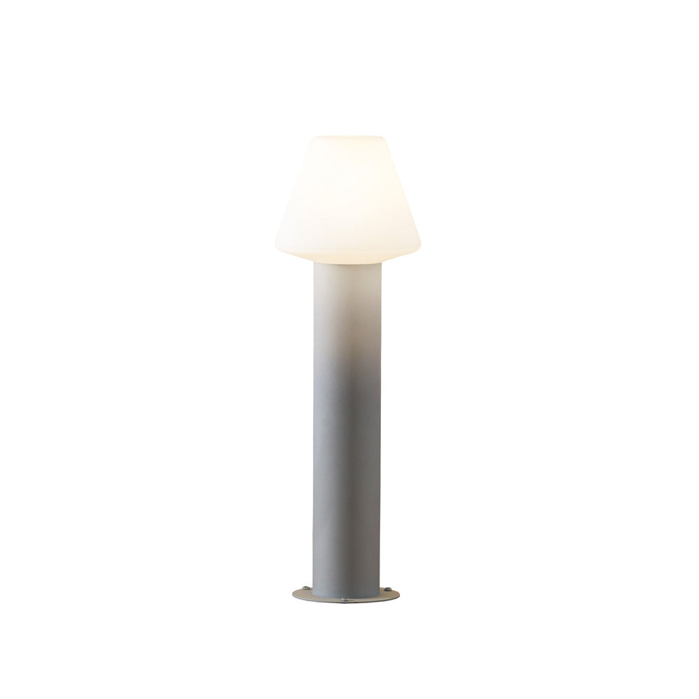 Konstsmide Wegeleuchte Barletta grau, opalfarbenes Acrylglas