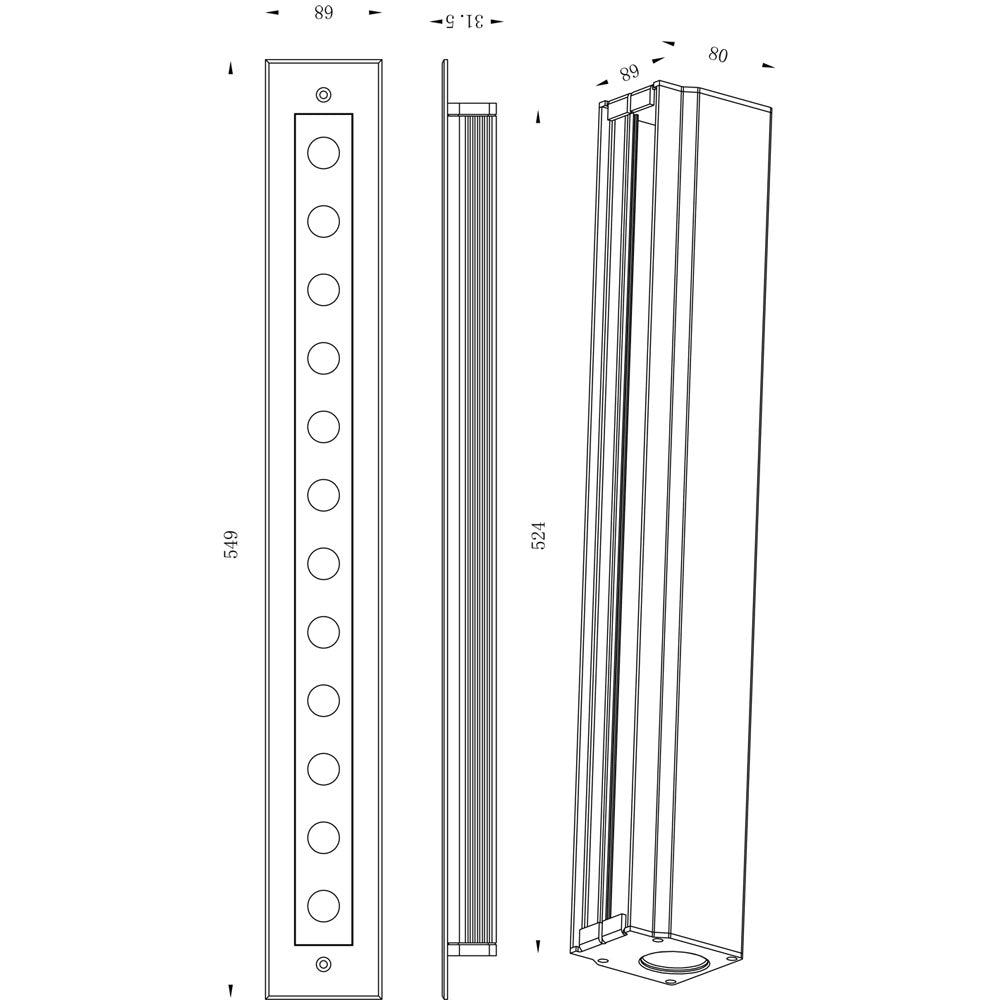 Deko-Light Line V CW 18W silberfarben