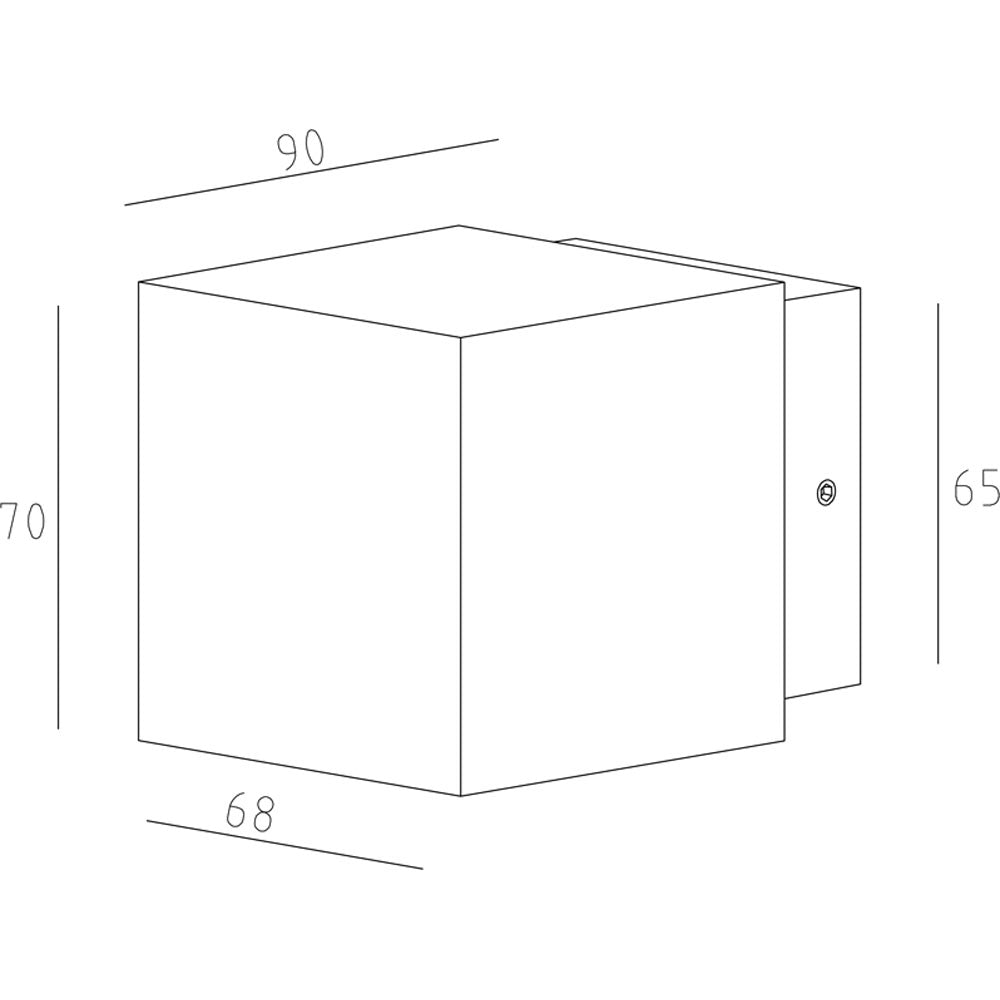 Deko-Light Cubodo II Single DG Mini 5,8W dunkelgrau