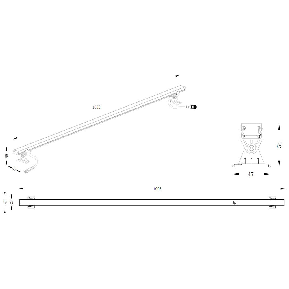 Deko-Light Mini Wall Washer II 14,7W silberfarben